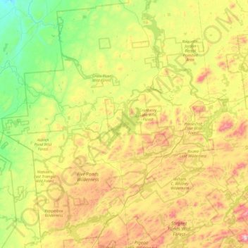 Mappa topografica Kimball Island, altitudine, rilievo