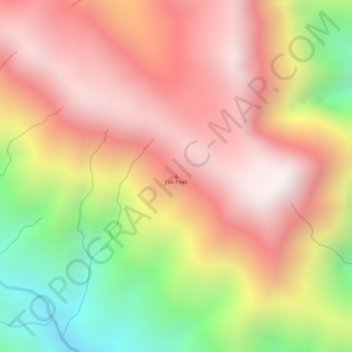 Mappa topografica Flat Peak, altitudine, rilievo