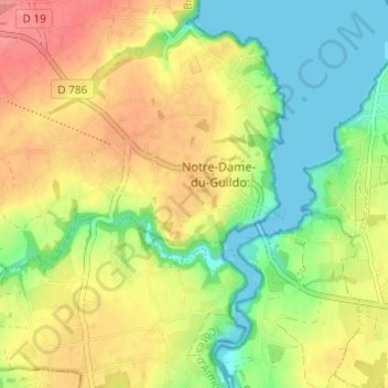 Mappa topografica Bel-Air, altitudine, rilievo