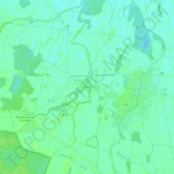 Mappa topografica Ehnwihr, altitudine, rilievo