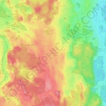 Mappa topografica Sulzschneid, altitudine, rilievo