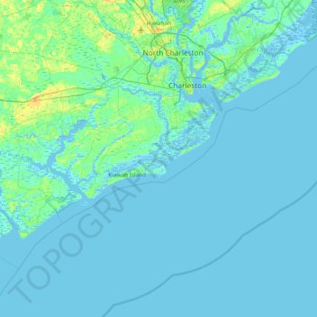 Mappa topografica Snake Island, altitudine, rilievo