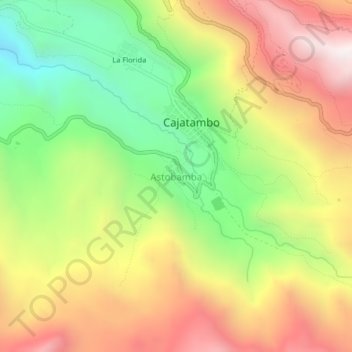 Mappa topografica Astobamba, altitudine, rilievo