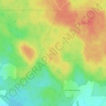 Mappa topografica Notre-Dame-du-Chêne, altitudine, rilievo