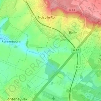 Mappa topografica Les Moulinaux, altitudine, rilievo