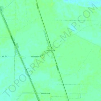 Mappa topografica Clarkedale, altitudine, rilievo