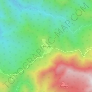 Mappa topografica Purana Leikul, altitudine, rilievo