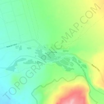 Mappa topografica Los Choros, altitudine, rilievo