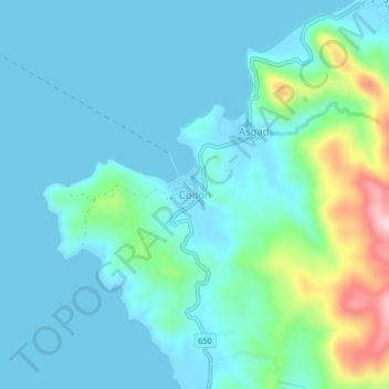 Mappa topografica Codon, altitudine, rilievo