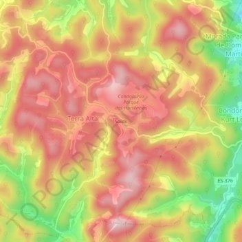 Mappa topografica Soído, altitudine, rilievo