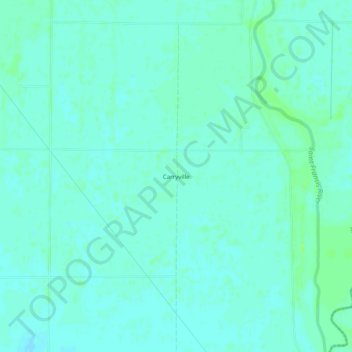 Mappa topografica Carryville, altitudine, rilievo
