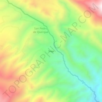 Mappa topografica Tingo, altitudine, rilievo