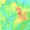 Mappa topografica Kritzow, altitudine, rilievo