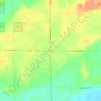 Mappa topografica Leeds, altitudine, rilievo
