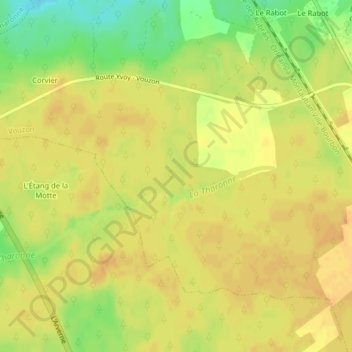 Mappa topografica Benoue, altitudine, rilievo