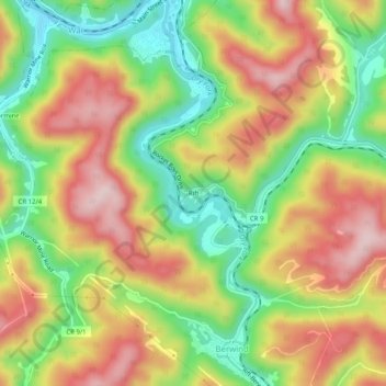 Mappa topografica Rift, altitudine, rilievo