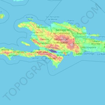 Mappa topografica Independencia, altitudine, rilievo
