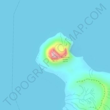 Mappa topografica Mount Balantoc, altitudine, rilievo