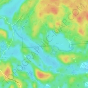 Mappa topografica Frontenac Provincial Park, altitudine, rilievo