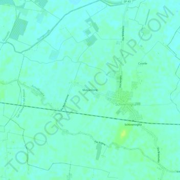 Mappa topografica Malcantone, altitudine, rilievo