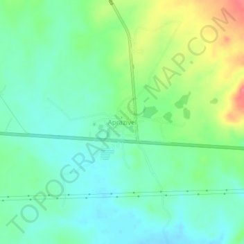 Mappa topografica Aprazível, altitudine, rilievo