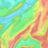 Mappa topografica Busy, altitudine, rilievo