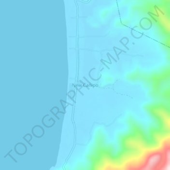 Mappa topografica New Canipo, altitudine, rilievo