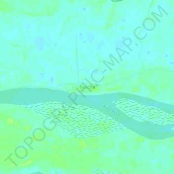 Mappa topografica Tenche, altitudine, rilievo