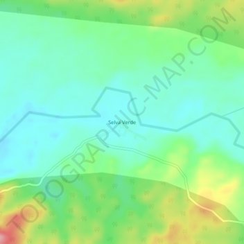Mappa topografica Selva Verde, altitudine, rilievo