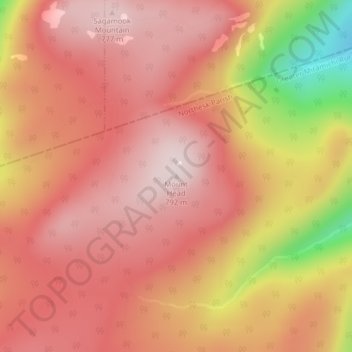 Mappa topografica Mount Head, altitudine, rilievo