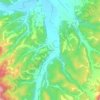 Mappa topografica Dorcas, altitudine, rilievo