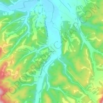 Mappa topografica Dorcas, altitudine, rilievo