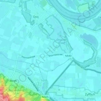Mappa topografica Wercheren, altitudine, rilievo