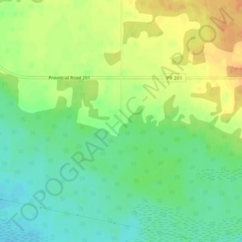 Mappa topografica Menisino, altitudine, rilievo