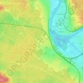 Mappa topografica Les Hirays, altitudine, rilievo