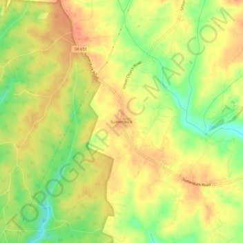 Mappa topografica Sumerduck, altitudine, rilievo
