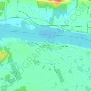 Mappa topografica Lefaivre, altitudine, rilievo