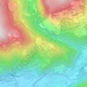 Mappa topografica Giova, altitudine, rilievo