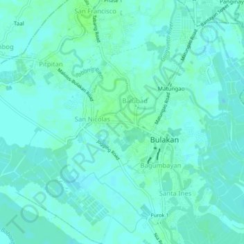 Mappa topografica Maysantol, altitudine, rilievo