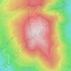 Mappa topografica Flattop Mountain, altitudine, rilievo