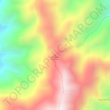 Mappa topografica Cordillera Oriental, altitudine, rilievo