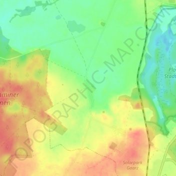 Mappa topografica Reppentin, altitudine, rilievo