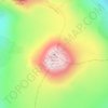 Mappa topografica Volcán Mocho, altitudine, rilievo