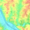 Mappa topografica Goochland, altitudine, rilievo