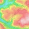 Mappa topografica Marvaud, altitudine, rilievo