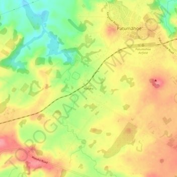 Mappa topografica Mauku, altitudine, rilievo