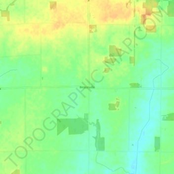 Mappa topografica Bentonville, altitudine, rilievo