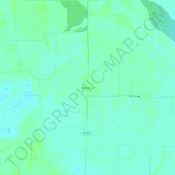 Mappa topografica Gregory, altitudine, rilievo