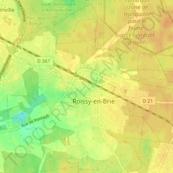 Mappa topografica Résidence Ascot, altitudine, rilievo
