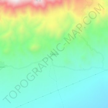 Mappa topografica Hoşköy, altitudine, rilievo